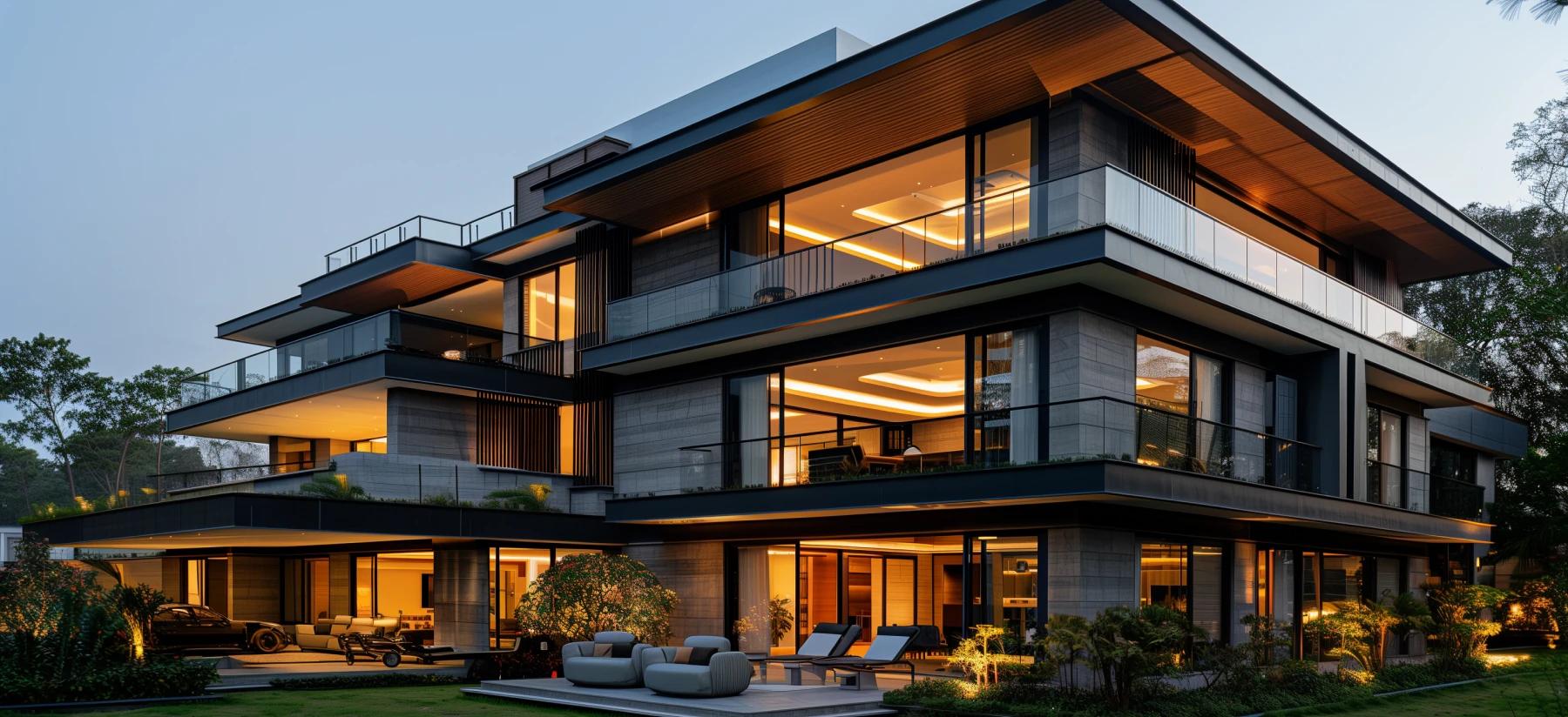 Complejo residencial moderno gestionado como activo de inversión inmobiliaria